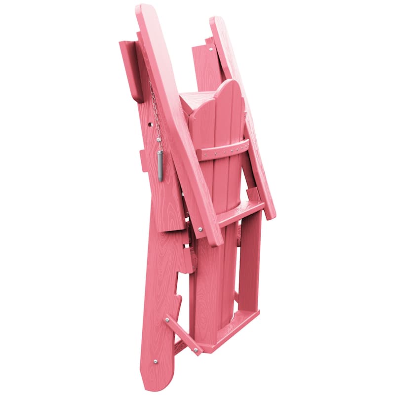 Outdoor HDPE Folding Classic Adirondack Chair All-Weather