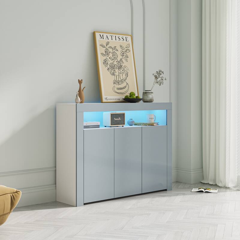 Sideboard Storage Cabinet Modern Kitchen Unit Cupboard Buffet Wooden Storage Display Cabinet TV Stand