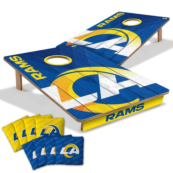 slide 2 of 6, Los Angeles Rams NFL Tailgate Cornhole Board Set Include Carrying Case