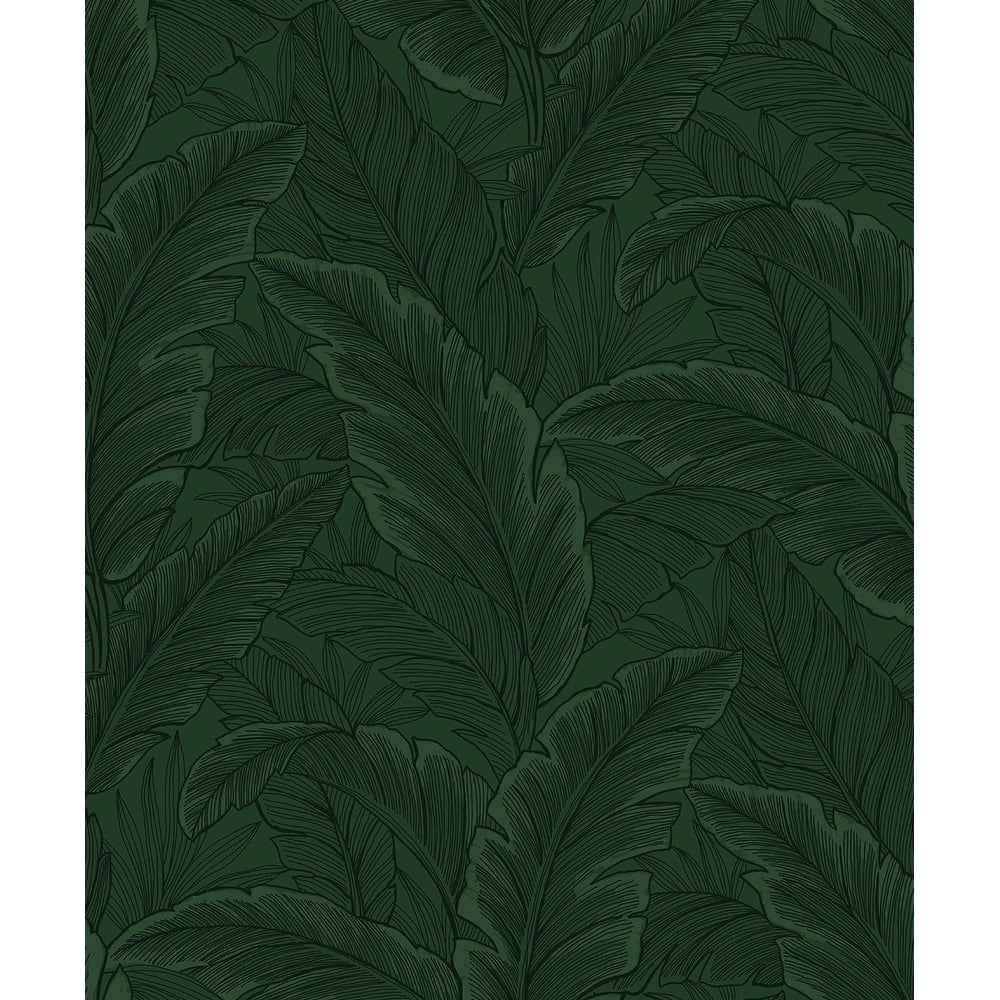 Seabrook Designs Gulf Tropical Leaves Non-Woven Unpasted Wallpaper