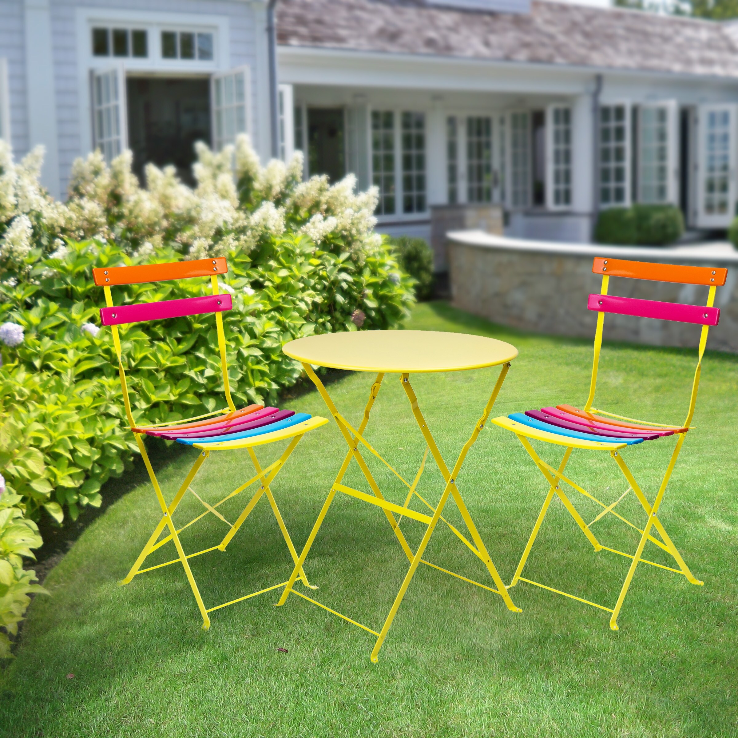 Folding 3 piece bistro outlet set