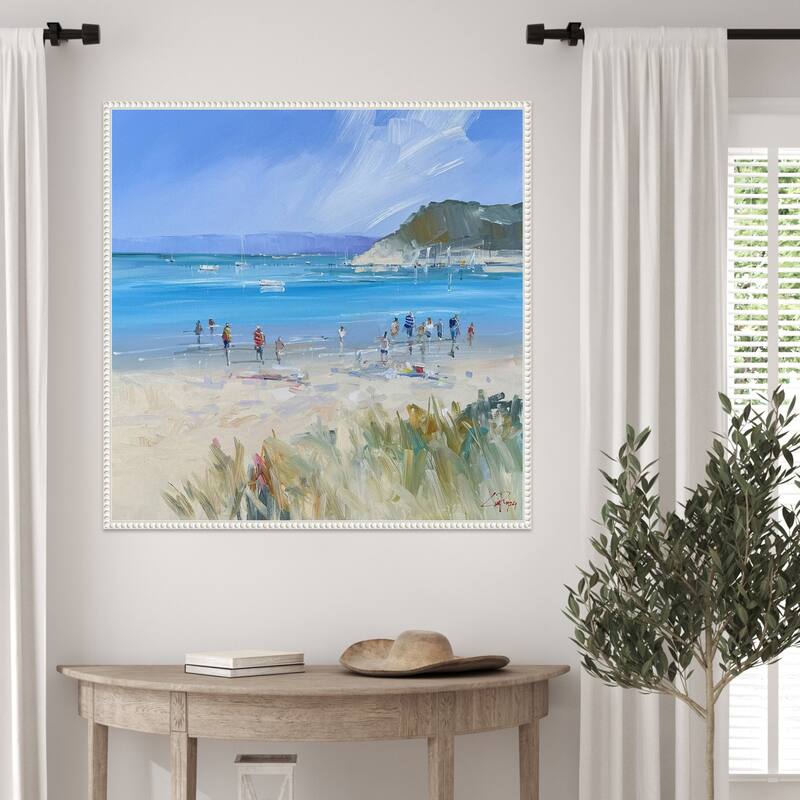 Sorrento Beach by Craig Trewin Penny Framed Canvas Wall Art Print