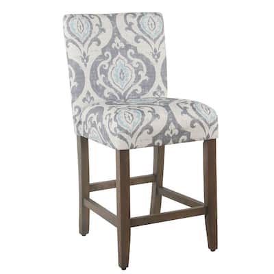 Homepop 24" Classic Parsons Counter Stool - Suri Blue Slate