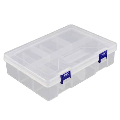 Home Desktop Tool Part Hardware Plastic Adjustable Storage Case Box Organizer - Clear