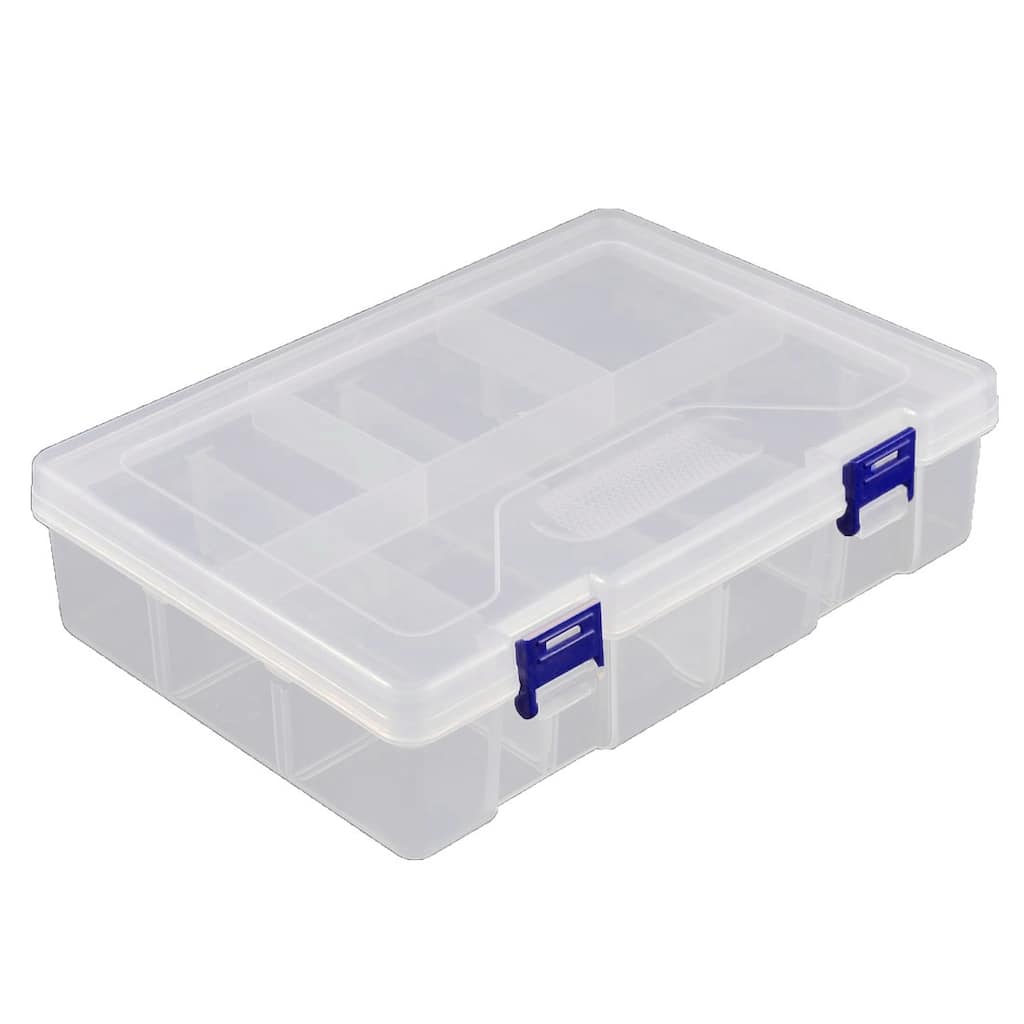 Home Desktop Tool Part Hardware Plastic Adjustable Storage Case Box Organizer - Clear