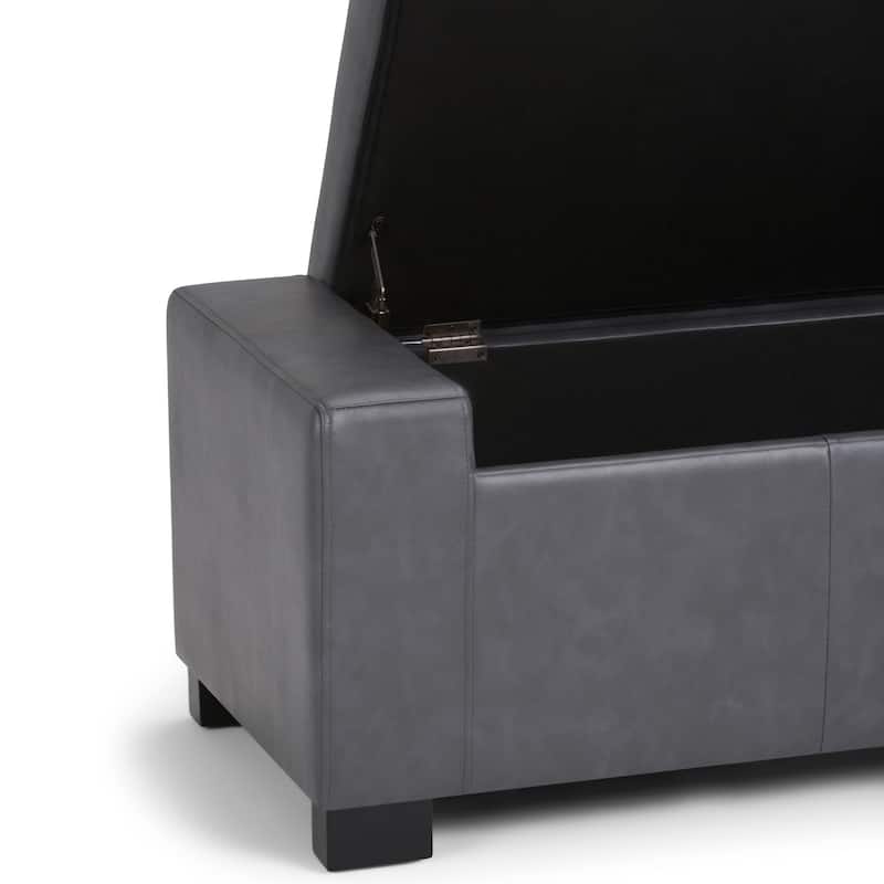 WYNDENHALL Santa Fe 51 inch Wide Contemporary Rectangle Storage Ottoman