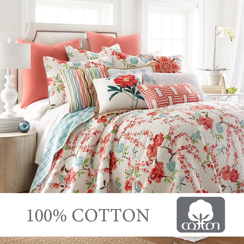 Simone Floral Full/Queen Quilt Set - Levtex Home