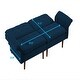 preview thumbnail 32 of 41, Modern Solid Wood Frame Tufted Sofa Bed with Adjustable Armrest