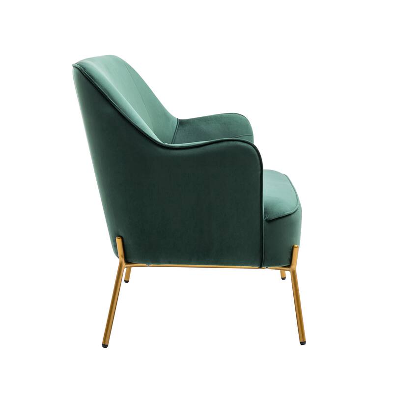 Porthos Home Kyler Loveseat Couch Sofa, Velvet Upholstery, Gold Chrome Legs