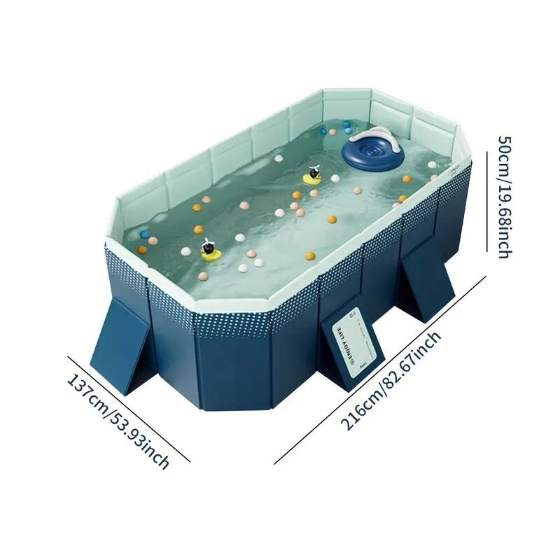 PVC Folding Pool Non-Inflatable for Outdoor Patio Beach Garden