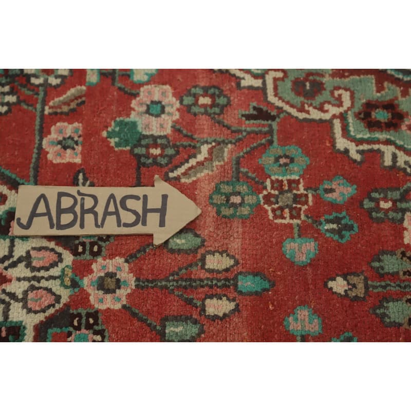 Hand Knotted Oriental 100% Wool Carpet Traditional Geometric Red Mahal Area Rug - 6' 1'' X 3' 7''