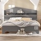 preview thumbnail 3 of 38, House Platform Bed with Storage House shape Headboard, Storage Shelf, Funny Design, Solid Construction