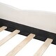 preview thumbnail 8 of 16, Twin Size Velvet Kids Bed with Bear-Shaped Headboard, Beige