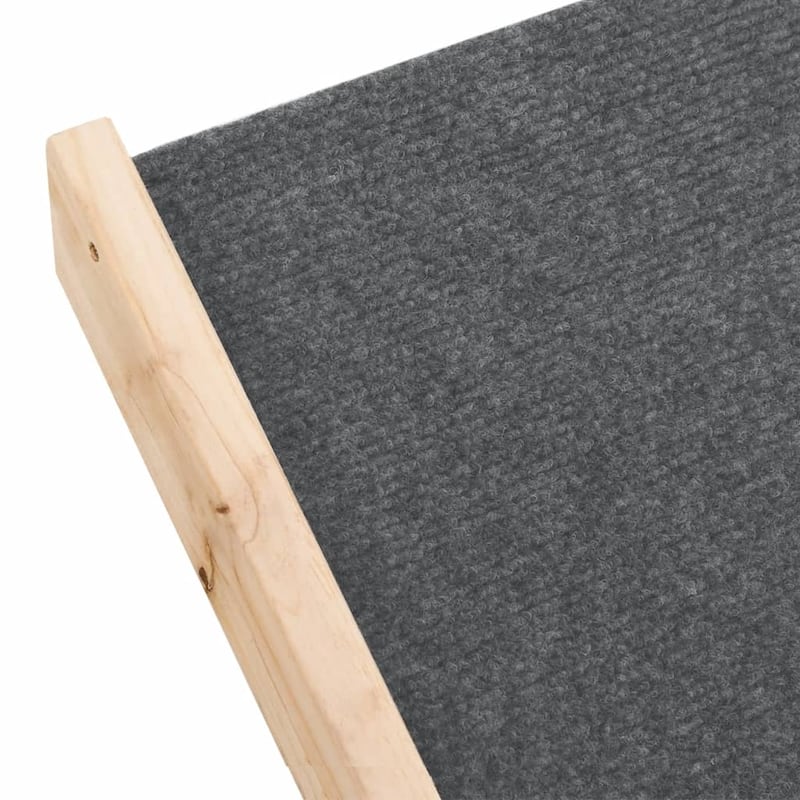 vidaXL Dog Stair Gray 41.3"x18.5" Solid Wood Fir - 41.3" x 18.5"