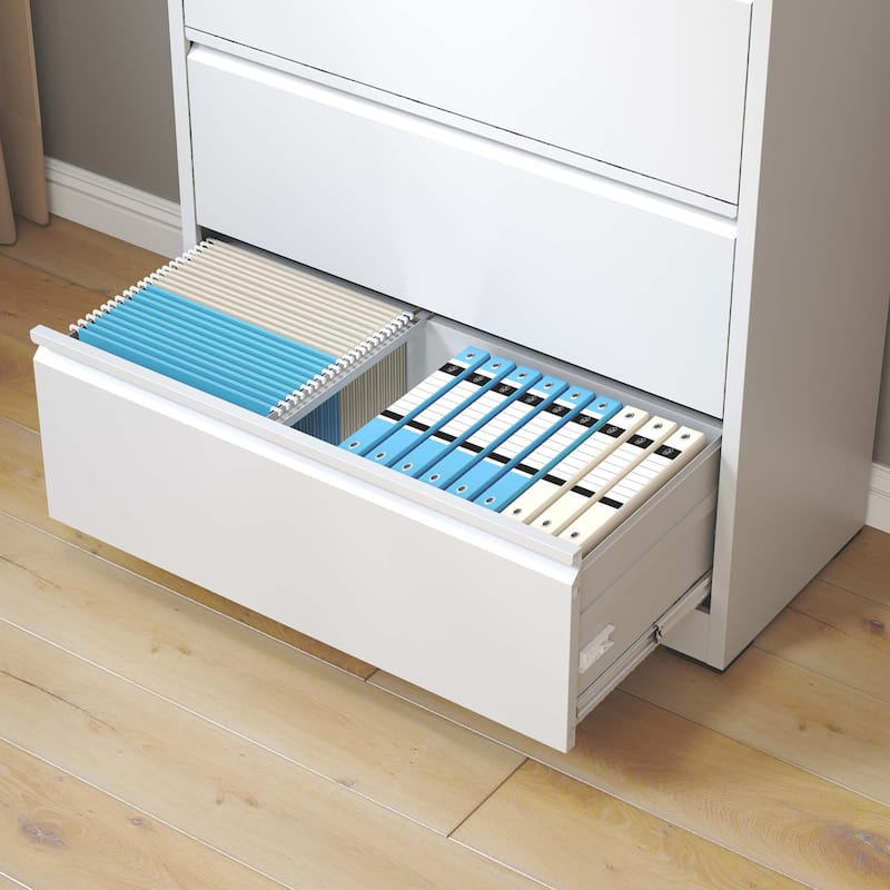 5 Drawer Metal Lateral File Cabinet with Lock for Legal/Letter/A4/F4