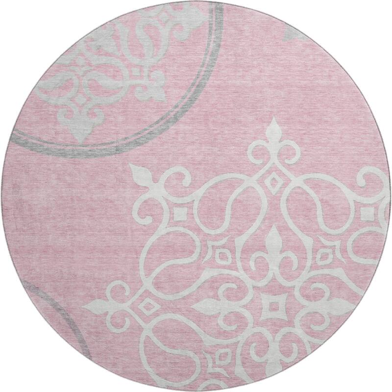 Premium Washable Super Soft Transitional Scroll Mayfield Rug
