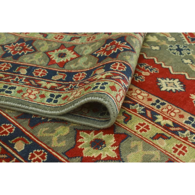 Kazak Celenia Grey/Red Rug - 8'4" x 11'2"