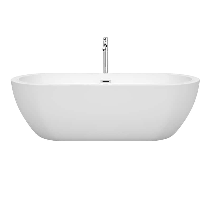 Wyndham Collection Soho 72-inch Freestanding Bathtub with Faucet