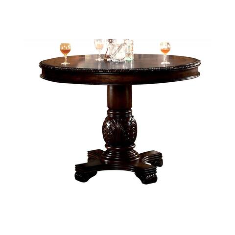 Counter Height Round Dining Table in Espresso Finish