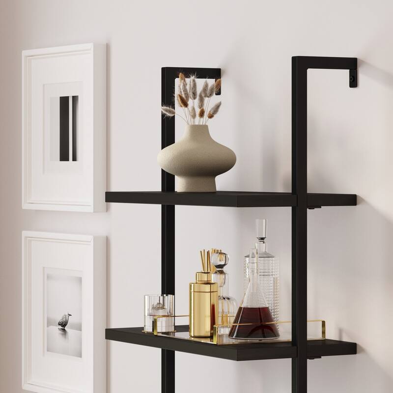 Nathan James Theo Open Shelf Industrial Bookcase with Drawers or Cabinets