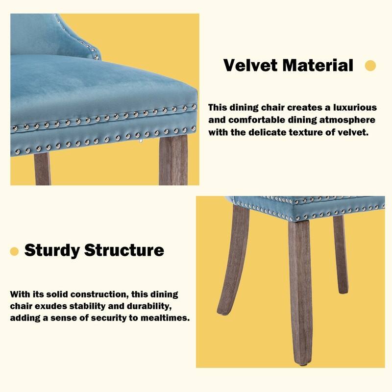 Upholstered Wing Back Dining Chair (Set of 6)