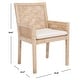 preview thumbnail 19 of 19, SAFAVIEH Sarai Coastal Accent Chair with Cushion - 22.8" W x 22.4" L x 34.6" H