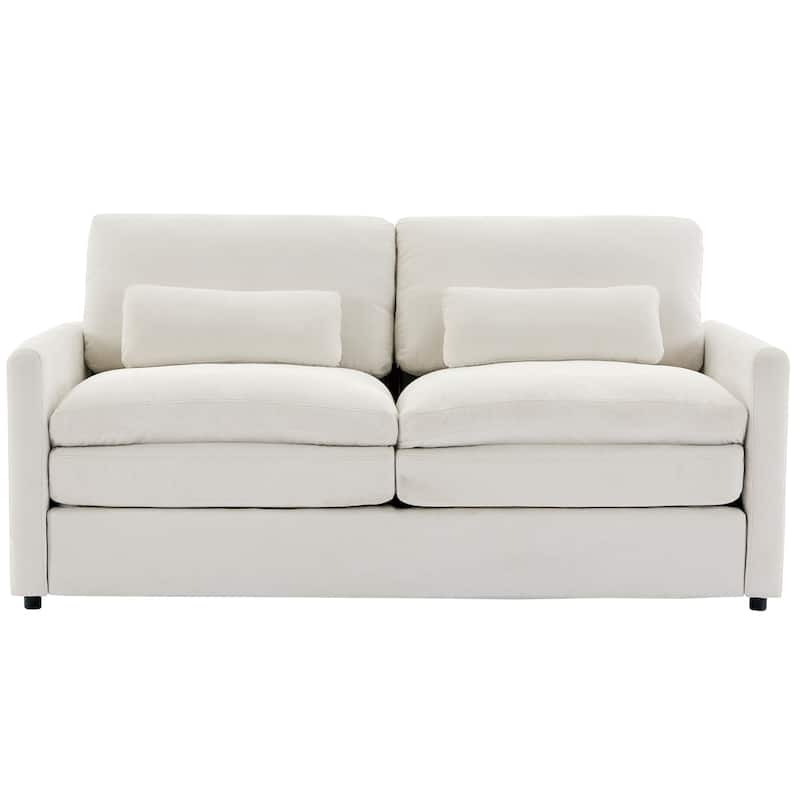 Roomfitters Oversized Upholstered Loveseat Sofa with Plush Double Cushions, Cloud-Inspired Comfy Couch