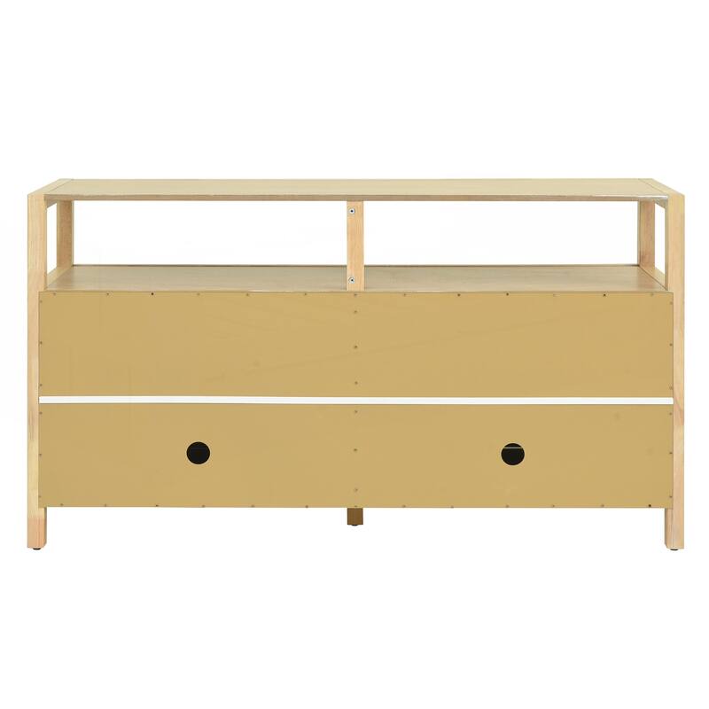 Bohemian Style Rattan Buffet Storage Cabinet