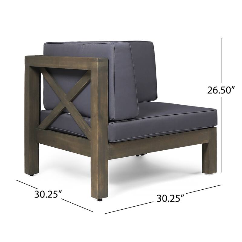 Brava Outdoor Acacia Wood 7-piece Chat Set by Christopher Knight Home