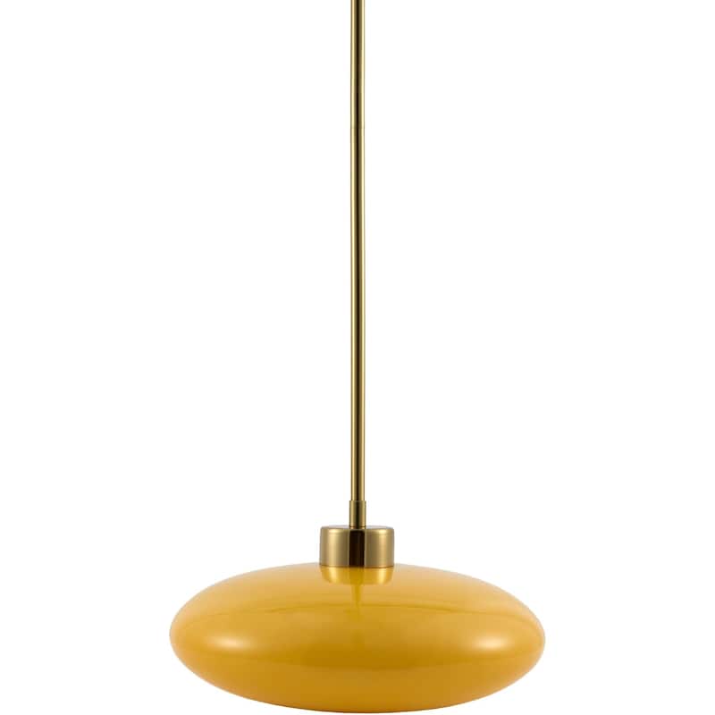 Livabliss Nozay Cottage Pendant - 12"L x 12"W x 4"H - Yellow