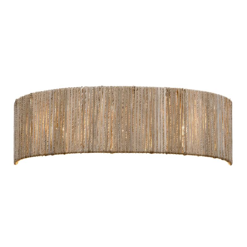 Jacob's Ladder 3-Light Rattan and Abaca Rope Bath Fixture