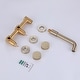 preview thumbnail 22 of 20, Solid Brass 2-Round Knob Handle Wall Mounted Bathroom Faucet