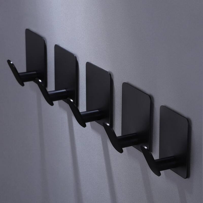 (Pack of 8) Adhesive Hooks Towel/Coat Hooks Stick to Bathroom or Kitchen