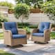 Option Yellow Wicker Blue cushion