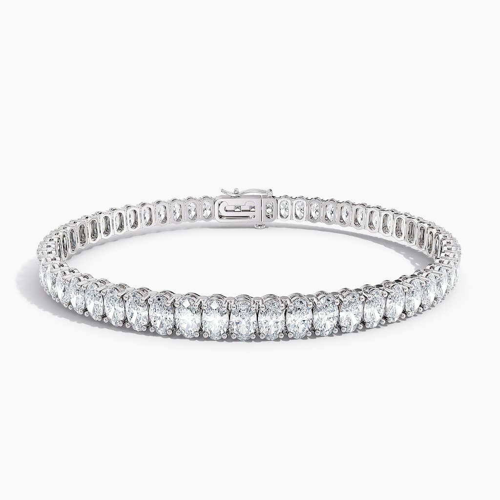 Auriya 14K Gold Lab Grown Oval Diamond Tennis Bracelet 11.00 ct. tw. (F-G VS)