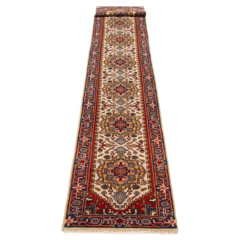 ECARPETGALLERY Hand-knotted Serapi Heritage Cream Wool Rug - 2'6 x 24'0