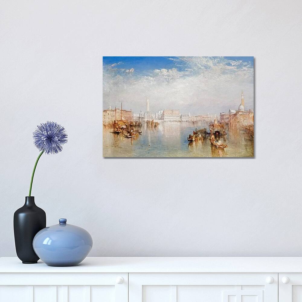 iCanvas "View of Venice: The Ducal Palace, Dogana and Part of San Giorgio, 1841 " by J.M.W. Turner Canvas Print