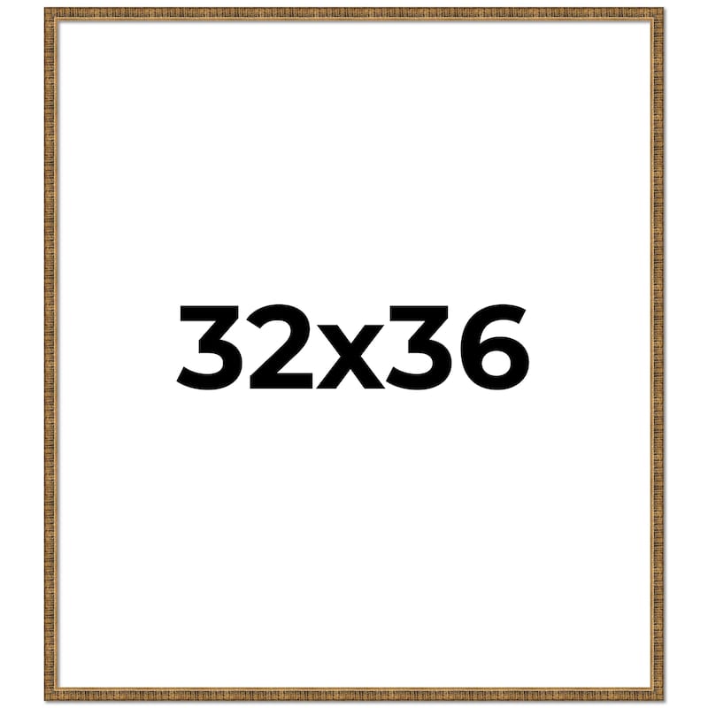 32x36 Frame Black Real Wood Picture Frame Kingsley Gold Distressed Photo Frame with UV Acrylic Foam Board Backing &