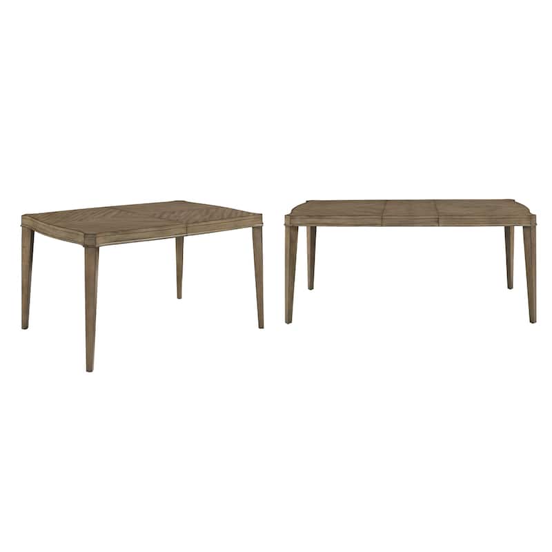 Cesky Antique Taupe Wood Extending Dining Table
