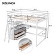 preview thumbnail 21 of 30, Loft Bed with Desk and Shelves, Two Built-in Drawers