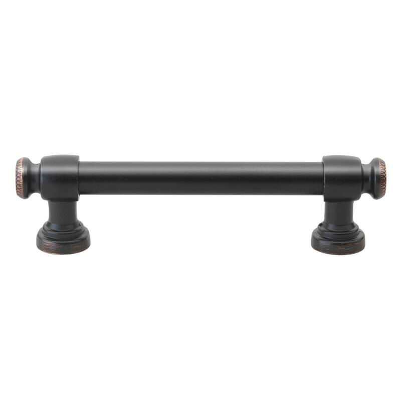 GlideRite 5-Pack 3-3/4 in. CC Classic Oil Rubbed Bronze Euro Bar Pulls - Oil Rubbed Bronze