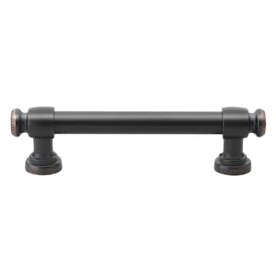 GlideRite 5-Pack 3-3/4 in. CC Classic Oil Rubbed Bronze Euro Bar Pulls - Oil Rubbed Bronze