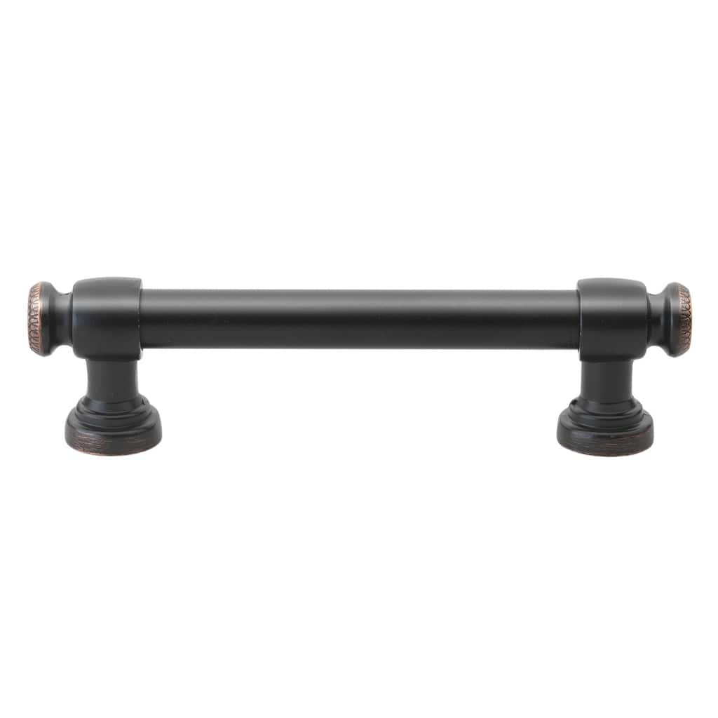 GlideRite 5-Pack 3-3/4 in. CC Classic Oil Rubbed Bronze Euro Bar Pulls - Oil Rubbed Bronze