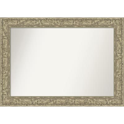 Luxe Non-Beveled Framed Bathroom Vanity Wall Mirror