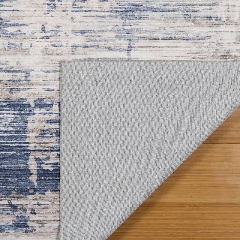 Licensed HGTV Everyday Chic Soft Flannel Zero Pile Printed Non-Slip Washable Indoor Area Rug