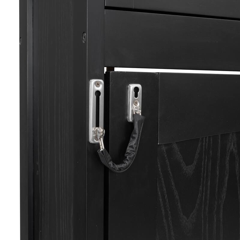 Full Size Murphy Bed Cabinet with Top Cabinet and Open Shelves, Wooden Foldable Wall Platform Bed, Hidden Murphy Bedframe Chest
