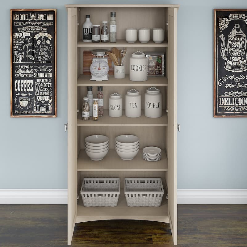 Bush Furniture Salinas Kitchen Pantry Cabinet with Doors