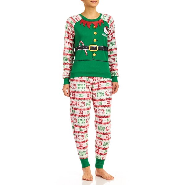 Shop Hello Kitty Women S Holly Jolly Kitty Christmas Pajama Set