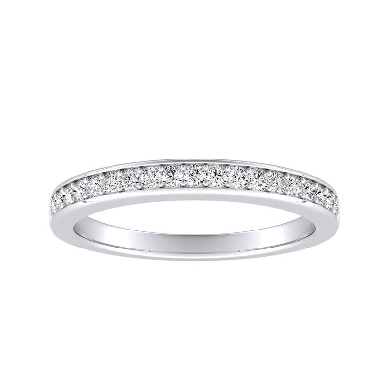 Auriya 14k Gold 1/5ctw Round Diamond Wedding Band