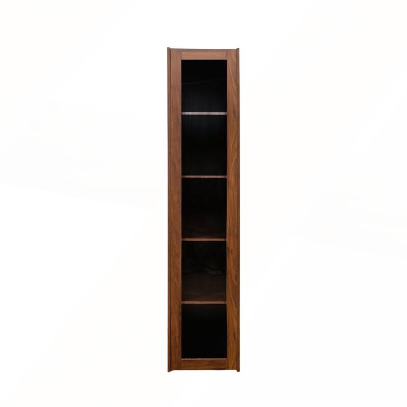 Display Cabinet with Glass Doors and 5 Shelves